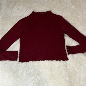 Olivia Rae Burgundy Long Sleeve Top
